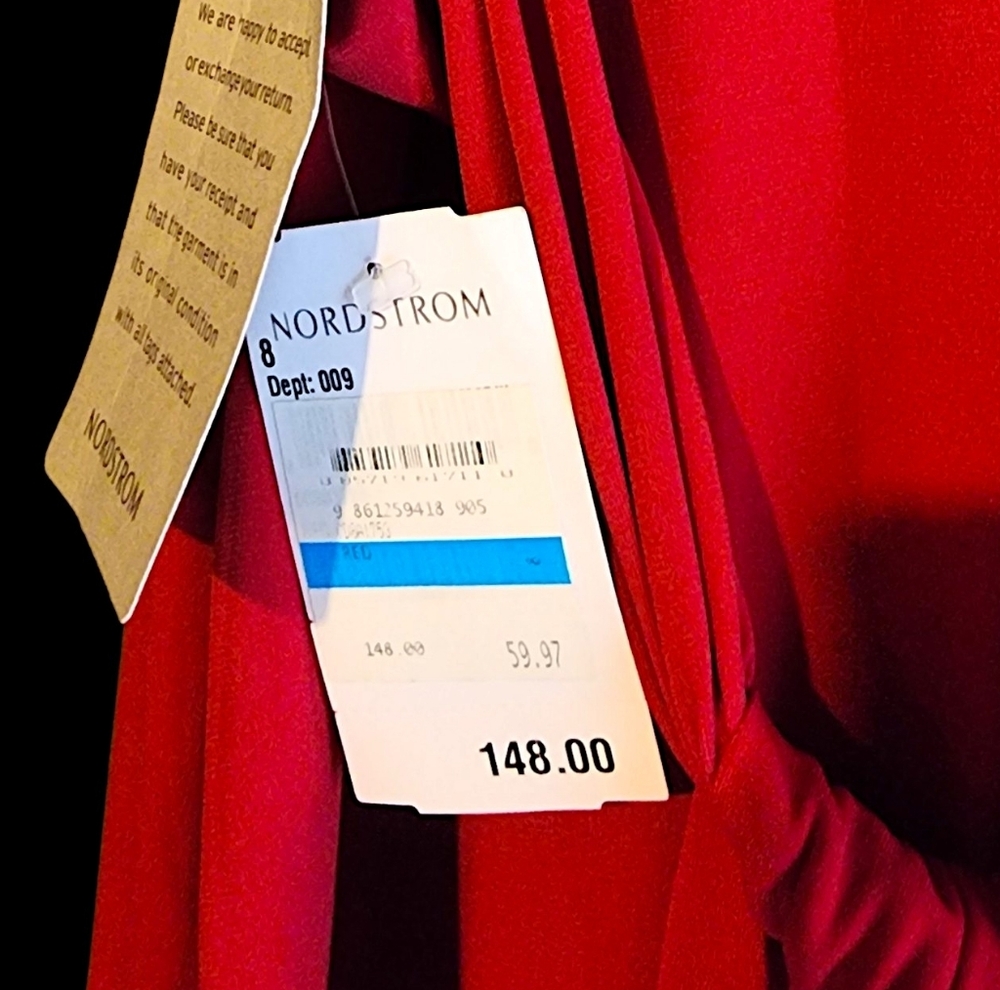 NWT Calvin Klein Bright Red Women's Size 8 DRESS - Picture 3 of 5